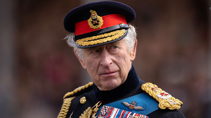 King Charles III Inspects 200th Sovereign's Parade At Royal Military Academy Sandhurst