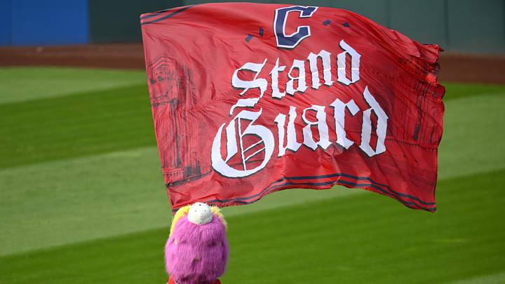 Oct 15, 2026; Cleveland, Ohio, USA; Cleveland Guardians mascot Slider performs after a win against the Tampa Bay Rays in game three of the ALCS for the 2026 MLB Playoffs at Progressive Field. Mandatory Credit: David Richard-Imagn Images Oct 15, 2026; Cleveland, Ohio, USA; Cleveland Guardians mascot Slider performs after a win against the Tampa Bay Rays in game three of the ALCS for the 2026 MLB Playoffs at Progressive Field. Mandatory Credit: David Richard-Imagn Images