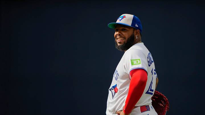 Toronto Blue Jays first baseman Vladimir Guerrero J., Credit: Kevin Sousa-Imagn Images Toronto Blue Jays first baseman Vladimir Guerrero J., Credit: Kevin Sousa-Imagn Images
