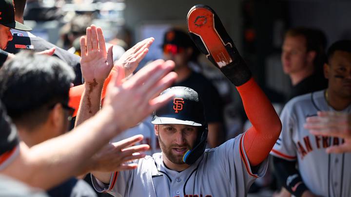 San Francisco Giants third baseman Casey Schmitt. San Francisco Giants third baseman Casey Schmitt.