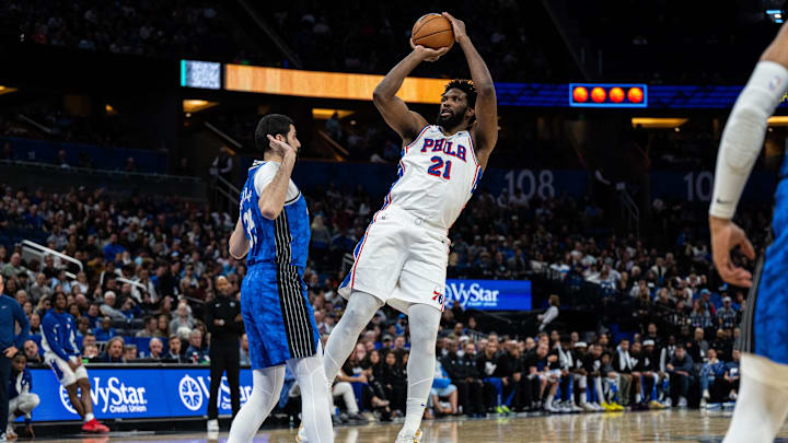 Joel Embiid proved to be a handful for the Orlando Magic, dominating the team inside and out.