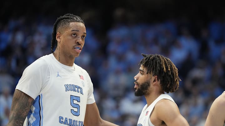 Feb 26, 2024; Chapel Hill, North Carolina, USA; North Carolina Tar Heels forward Armando Bacot (5)