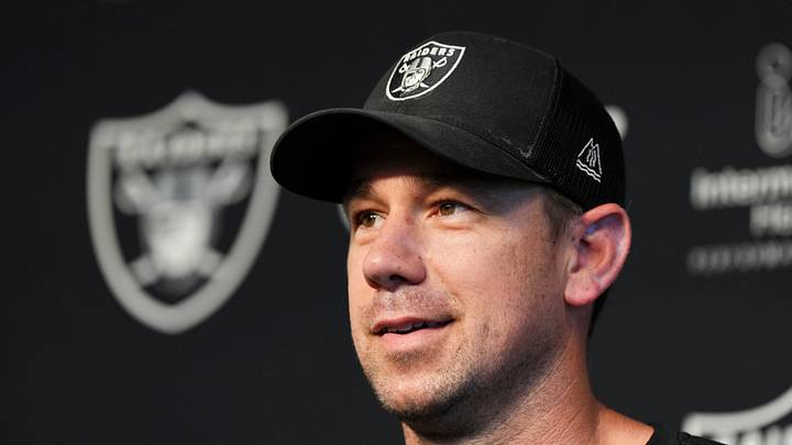 May 20, 2026; Henderson, NV, USA; Las Vegas Raiders head coach Klint Kubiak speaks during a news conference during organized team activities at Intermountain Health Performance Center. Mandatory Credit: Candice Ward-Imagn Images May 20, 2026; Henderson, NV, USA; Las Vegas Raiders head coach Klint Kubiak speaks during a news conference during organized team activities at Intermountain Health Performance Center. Mandatory Credit: Candice Ward-Imagn Images