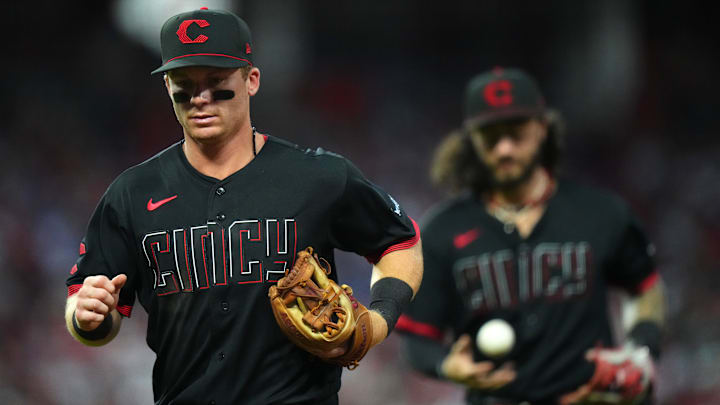 Cincinnati Reds shortstop Matt McLain and Cincinnati Reds second baseman Jonathan India