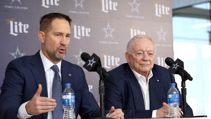 Dallas Cowboys Head Coach Brian Schottenheimer and owner Jerry Jones Dallas Cowboys Head Coach Brian Schottenheimer and owner Jerry Jones