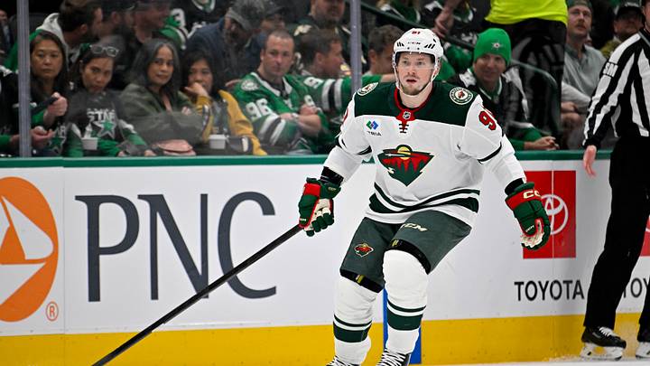 Apr 9, 2026; Dallas, Texas, USA; Minnesota Wild right wing Vladimir Tarasenko (91) skates against the Dallas Stars during the game between the Stars and the Wild at American Airlines Center. Mandatory Credit: Jerome Miron-Imagn Images