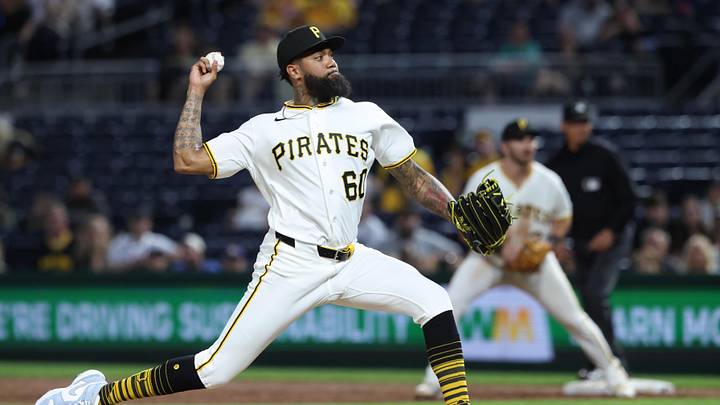 Jun 23, 2026; Pittsburgh, Pennsylvania, USA; Pittsburgh Pirates relief pitcher Dennis Santana (60) pitches against the Seattle Mariners during the ninth inning at PNC Park. Mandatory Credit: Charles LeClaire-Imagn Images Jun 23, 2026; Pittsburgh, Pennsylvania, USA; Pittsburgh Pirates relief pitcher Dennis Santana (60) pitches against the Seattle Mariners during the ninth inning at PNC Park. Mandatory Credit: Charles LeClaire-Imagn Images