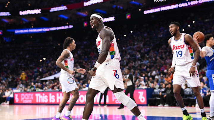 Apr 3, 2025; Philadelphia, Pennsylvania, USA; Philadelphia 76ers center Adem Bona (30) reacts against the Milwaukee Bucks in the third quarter at Wells Fargo Center. Mandatory Credit: Kyle Ross-Imagn Images Apr 3, 2025; Philadelphia, Pennsylvania, USA; Philadelphia 76ers center Adem Bona (30) reacts against the Milwaukee Bucks in the third quarter at Wells Fargo Center. Mandatory Credit: Kyle Ross-Imagn Images
