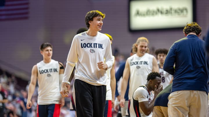 Gonzaga Bulldogs forward Braden Huff. Gonzaga Bulldogs forward Braden Huff.