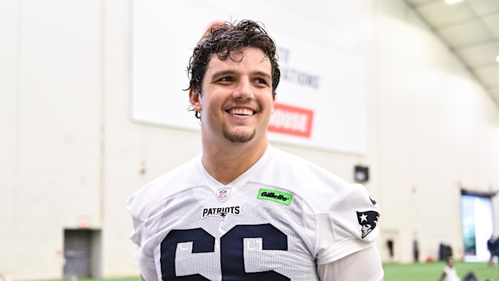 Jun 10, 2025; Foxborough, MA, USA; New England Patriots offensive tackle Will Campbell (66) speaks to the media after minicamp held in the WIN Field House at Gillette Stadium. Mandatory Credit: Eric Canha-Imagn Images Jun 10, 2025; Foxborough, MA, USA; New England Patriots offensive tackle Will Campbell (66) speaks to the media after minicamp held in the WIN Field House at Gillette Stadium. Mandatory Credit: Eric Canha-Imagn Images