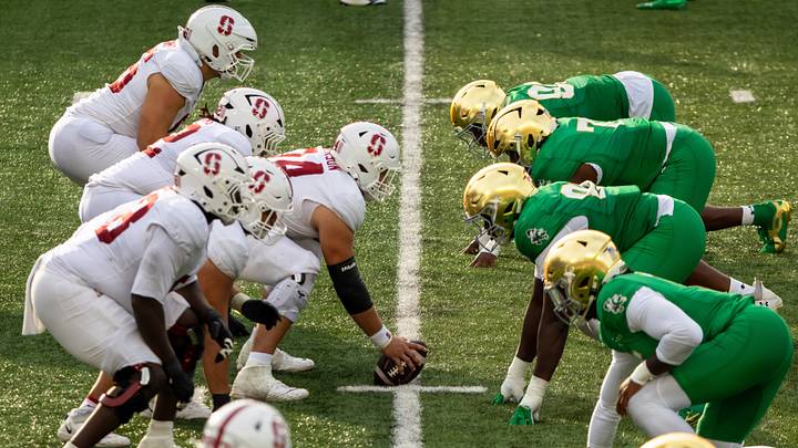 The Stanford Cardinal and the Notre Dame Fighting Irish in Week 6. The Stanford Cardinal and the Notre Dame Fighting Irish in Week 6.