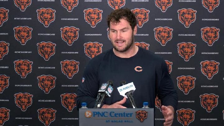 Bears center Drew Dalman says the team is finding ways to get past Saturday's emotional high and get its footing.