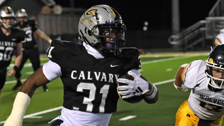 Calvary Baptist Academy running back James Simon Calvary Baptist Academy running back James Simon