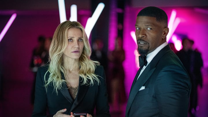 Back In Action. (L to R) Cameron Diaz as Emily and Jamie Foxx as Matt in Back In Action. Cr. John Wilson/Netflix © 2024.