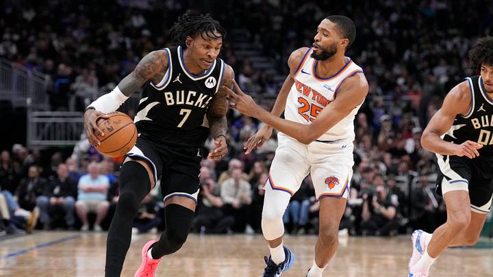 Feb 27, 2026; Milwaukee, Wisconsin, USA; Milwaukee Bucks guard/forward Kevin Porter Jr. (7) drives against /m25/ in the first half at Fiserv Forum. Mandatory Credit: Michael McLoone-Imagn Images Feb 27, 2026; Milwaukee, Wisconsin, USA; Milwaukee Bucks guard/forward Kevin Porter Jr. (7) drives against /m25/ in the first half at Fiserv Forum. Mandatory Credit: Michael McLoone-Imagn Images