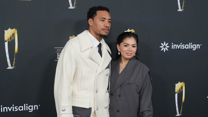 Camryn Bynum and his wife Lalanie in February Camryn Bynum and his wife Lalanie in February