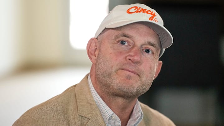 Cincinnati Bengals director of player personnel, Duke Tobin, speaks during the team s annual season kickoff media luncheon at Paycor Stadium in downtown Cincinnati on Monday, July 24, 2023. Key topics entering the 2023 season included Joe Burrow s impending contract extension, Joe Mixon s recent contract restructuring and the future stadium deal with the county. Cincinnati Bengals director of player personnel, Duke Tobin, speaks during the team s annual season kickoff media luncheon at Paycor Stadium in downtown Cincinnati on Monday, July 24, 2023. Key topics entering the 2023 season included Joe Burrow s impending contract extension, Joe Mixon s recent contract restructuring and the future stadium deal with the county.
