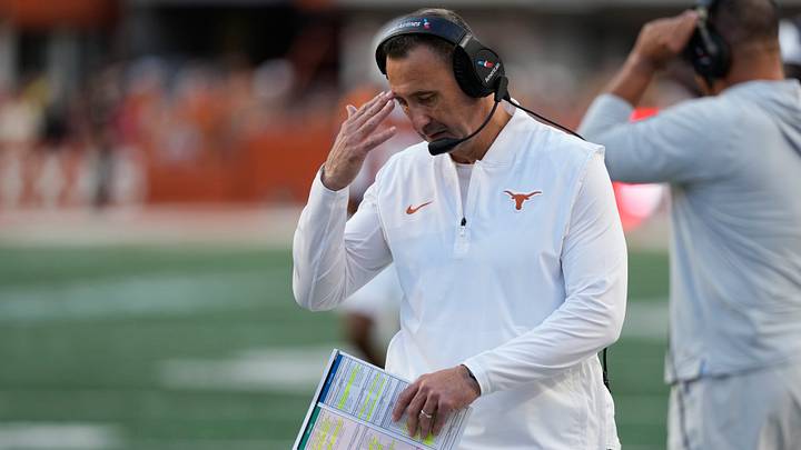 Nov 22, 2025; Austin, Texas, USA; Texas Longhorns head coach Steve Sarkisian