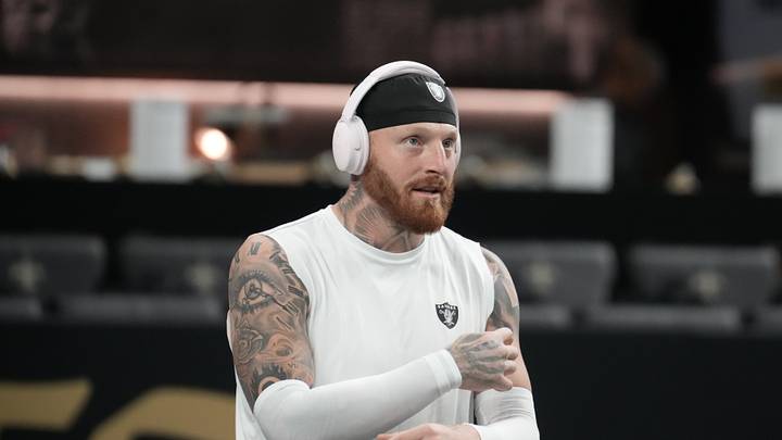 Sep 27, 2026; New Orleans, Louisiana, USA;  Las Vegas Raiders defensive end Maxx Crosby (98) warms up before the game against the New Orleans Saints at Caesars Superdome.  Mandatory Credit: Matthew Hinton-Imagn Images