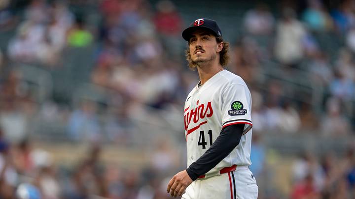 Jul 29, 2026; Minneapolis, Minnesota, USA; Minnesota Twins starting pitcher Joe Ryan (41) looks on after completing the fourth inning against the Kansas City Royals at Target Field. Mandatory Credit: Jesse Johnson-Imagn Images Jul 29, 2026; Minneapolis, Minnesota, USA; Minnesota Twins starting pitcher Joe Ryan (41) looks on after completing the fourth inning against the Kansas City Royals at Target Field. Mandatory Credit: Jesse Johnson-Imagn Images