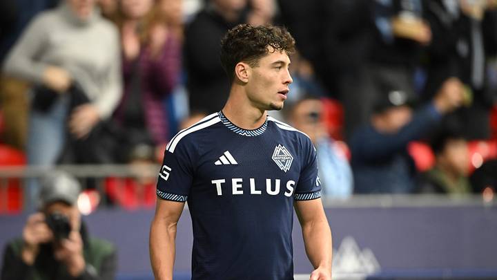 Mar 15, 2026; Vancouver, British Columbia, CAN;  Vancouver Whitecaps FC midfielder Sebastian Berhalter (16) celebrates scoring during the first half against the Minnesota United fC at BC Place. 