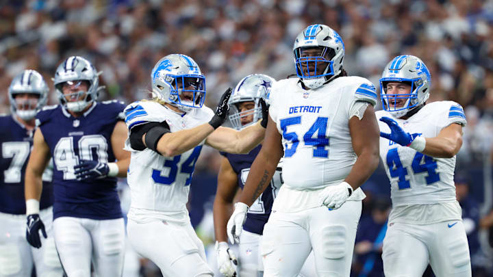 Detroit Lions defensive tackle Alim McNeill (54). Detroit Lions defensive tackle Alim McNeill (54).