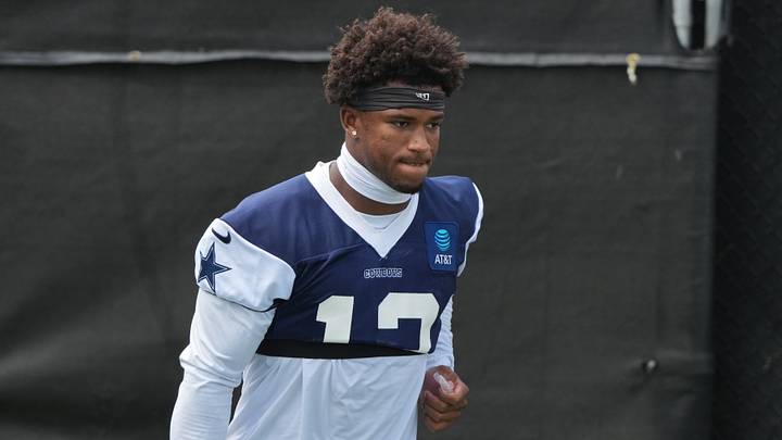 Dallas Cowboys safety Caleb Downs (13) at training camp at River Ridge Playing Fields. Mandatory Credit: Kirby Lee-Imagn Images Dallas Cowboys safety Caleb Downs (13) at training camp at River Ridge Playing Fields. Mandatory Credit: Kirby Lee-Imagn Images
