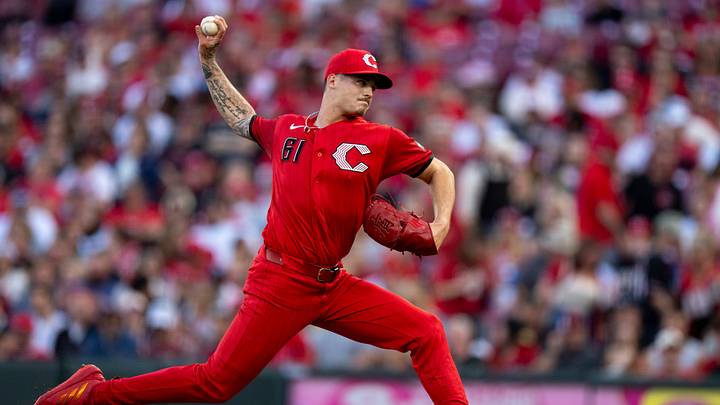 Cincinnati Reds pitcher Chase Petty (61) delivers a pitch in the first inning between the St. Louis Cardinals and Cincinnati Reds at Great American Ball Park in Cincinnati on Saturday, May 23, 2026. Cincinnati Reds pitcher Chase Petty (61) delivers a pitch in the first inning between the St. Louis Cardinals and Cincinnati Reds at Great American Ball Park in Cincinnati on Saturday, May 23, 2026.