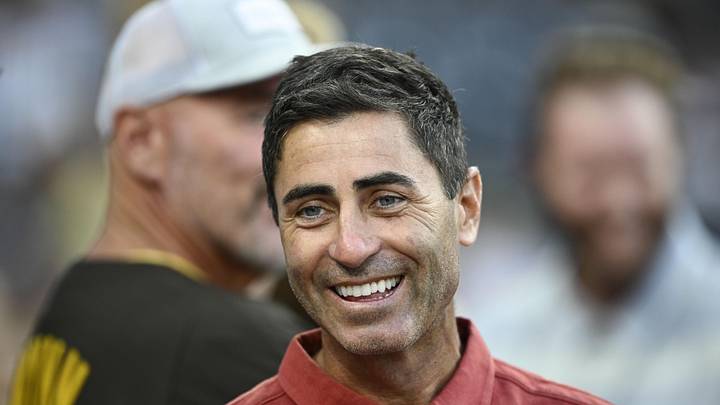 Sep 4, 2024; San Diego, California, USA; San Diego Padres general manager A.J. Preller looks on before a game against the Detroit Tigers at Petco Park. Mandatory Credit: Denis Poroy-Imagn Images Sep 4, 2024; San Diego, California, USA; San Diego Padres general manager A.J. Preller looks on before a game against the Detroit Tigers at Petco Park. Mandatory Credit: Denis Poroy-Imagn Images