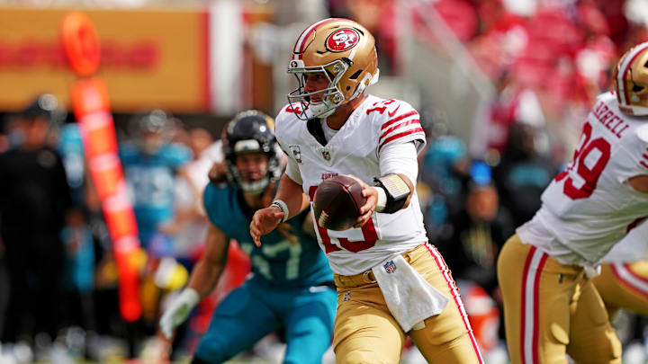 San Francisco 49ers quarterback Brock Purdy (13).