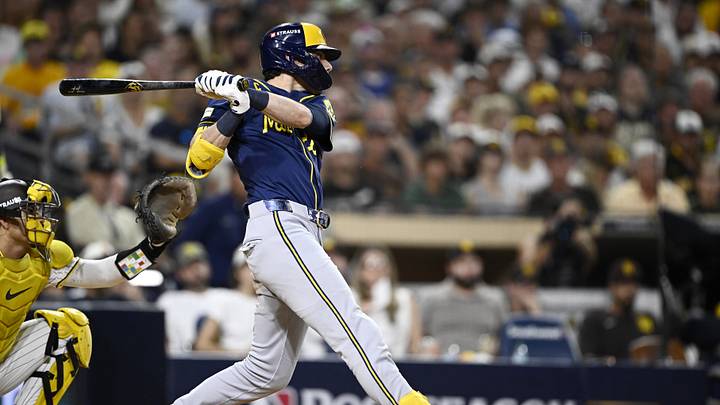 Milwaukee Brewers designated hitter Christian Yelich. Milwaukee Brewers designated hitter Christian Yelich.