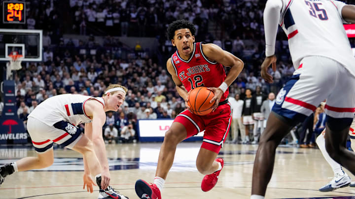 St. John's v Connecticut; St. John's basketball wing RJ Luis