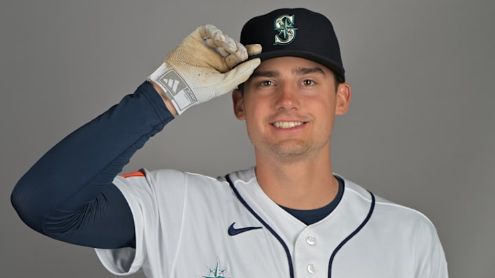 Seattle Mariners second baseman Cole Young (2) spring training photo day in Peoria, AZ. 