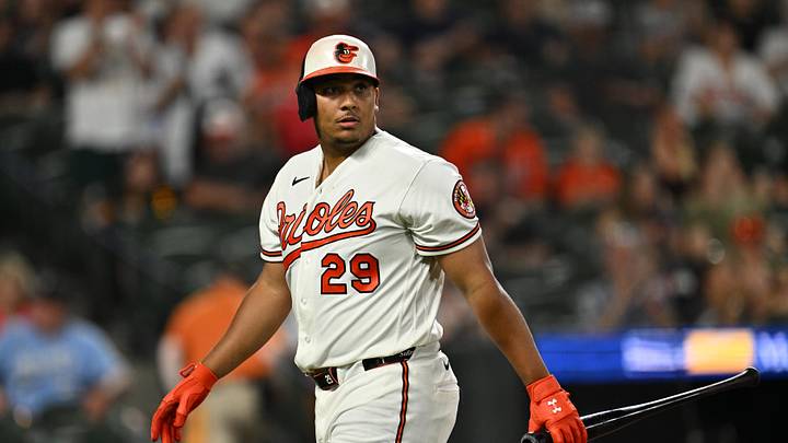 Jun 29, 2026; Baltimore, Maryland, USA; Baltimore Orioles catcher Samuel Basallo (29) walks back to the dugout after striking out to end the eighth inning against the Chicago White Sox at Oriole Park at Camden Yards. Mandatory Credit: Jamie Sabau-Imagn Images Jun 29, 2026; Baltimore, Maryland, USA; Baltimore Orioles catcher Samuel Basallo (29) walks back to the dugout after striking out to end the eighth inning against the Chicago White Sox at Oriole Park at Camden Yards. Mandatory Credit: Jamie Sabau-Imagn Images