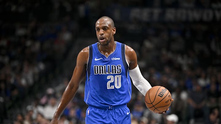 Feb 26, 2026; Dallas, Texas, USA; Dallas Mavericks forward Khris Middleton (20). Mandatory Credit: Jerome Miron-Imagn Images Feb 26, 2026; Dallas, Texas, USA; Dallas Mavericks forward Khris Middleton (20). Mandatory Credit: Jerome Miron-Imagn Images