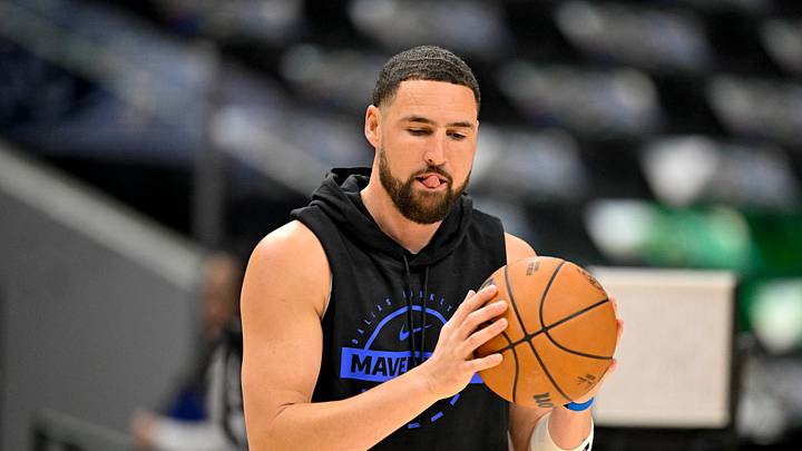 Apr 3, 2026; Dallas, Texas, USA; Dallas Mavericks guard Klay Thompson (31) warms up before the game between the Dallas Mavericks and the Orlando Magic at the American Airlines Center. Mandatory Credit: Jerome Miron-Imagn Images Apr 3, 2026; Dallas, Texas, USA; Dallas Mavericks guard Klay Thompson (31) warms up before the game between the Dallas Mavericks and the Orlando Magic at the American Airlines Center. Mandatory Credit: Jerome Miron-Imagn Images