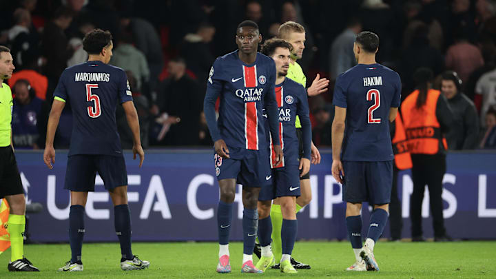 PSG players after their draw against PSV Eindhoven in Champions League