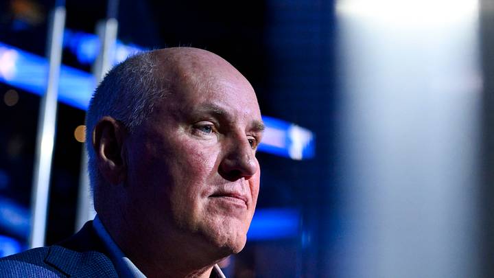 Nov 29, 2025; St. Louis, Missouri, USA; St. Louis Blues general manager Doug Armstrong looks on before a game against the Utah Mammoth at Enterprise Center. Mandatory Credit: Jeff Curry-Imagn Images Nov 29, 2025; St. Louis, Missouri, USA; St. Louis Blues general manager Doug Armstrong looks on before a game against the Utah Mammoth at Enterprise Center. Mandatory Credit: Jeff Curry-Imagn Images