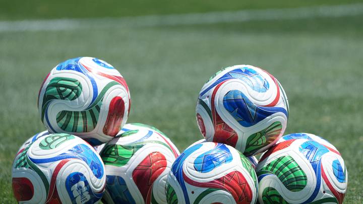 Jun 26, 2026; Irvine, California, USA; Adidas FIFA World Cup soccer balls on the field during a training session in preparation for their upcoming 2026 FIFA World Cup match at Great Park Sports Complex. Mandatory Credit: Kirby Lee-Imagn Images Jun 26, 2026; Irvine, California, USA; Adidas FIFA World Cup soccer balls on the field during a training session in preparation for their upcoming 2026 FIFA World Cup match at Great Park Sports Complex. Mandatory Credit: Kirby Lee-Imagn Images