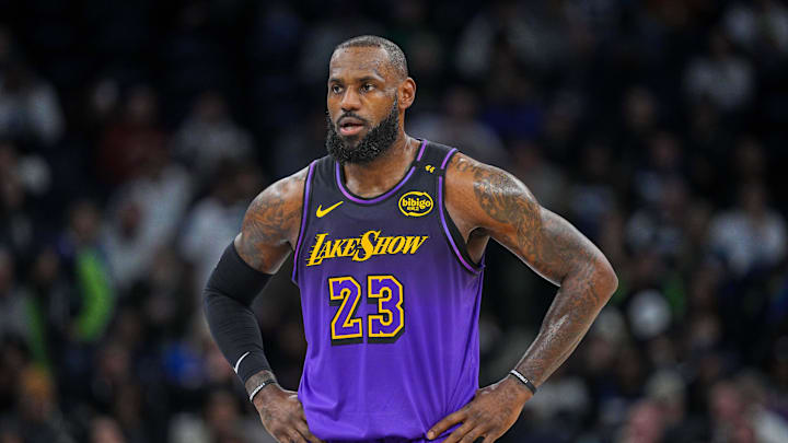 LeBron James had just 10 points in the Lakers' loss to the Timberwolves on Monday night.