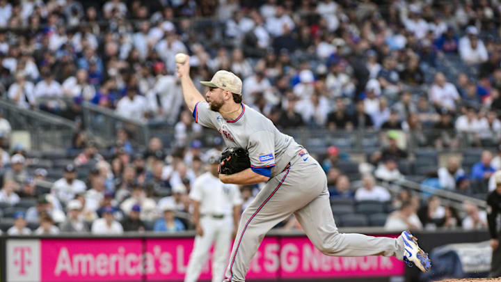 May 16, 2025; Bronx, New York, USA; New York Mets pitcher Tylor Megill (38) pitches against the New York Yankees during the first inning at Yankee Stadium. Mandatory Credit: John Jones-Imagn Images May 16, 2025; Bronx, New York, USA; New York Mets pitcher Tylor Megill (38) pitches against the New York Yankees during the first inning at Yankee Stadium. Mandatory Credit: John Jones-Imagn Images