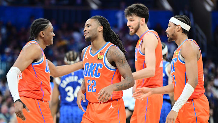 Jalen Williams, Cason Wallace, Chet Holmgren and Aaron Wiggins, Oklahoma City Thunder