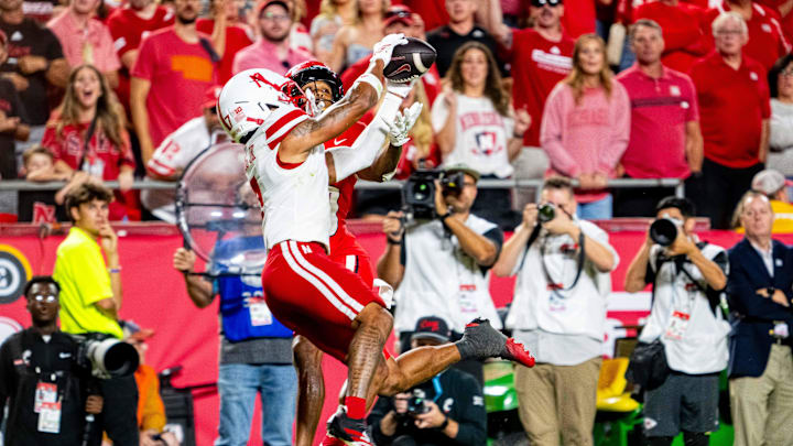 Nebraska defensive back Malcolm Hartzog Jr. makes game-saving interception in fourth quarter against Cincinnati. Nebraska defensive back Malcolm Hartzog Jr. makes game-saving interception in fourth quarter against Cincinnati.