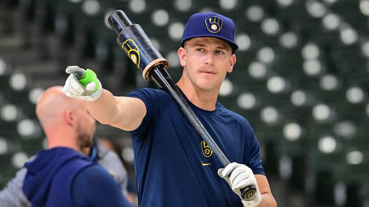 Jun 16, 2026; Milwaukee, Wisconsin, USA; Milwaukee Brewers shortstop Cooper Pratt (12) takes batting practice before game against the Cleveland Guardians at American Family Field. Mandatory Credit: Benny Sieu-Imagn Images Jun 16, 2026; Milwaukee, Wisconsin, USA; Milwaukee Brewers shortstop Cooper Pratt (12) takes batting practice before game against the Cleveland Guardians at American Family Field. Mandatory Credit: Benny Sieu-Imagn Images