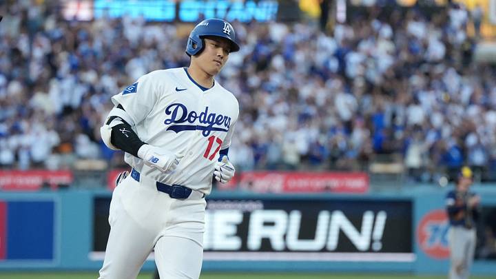 Oct 15, 2026; Los Angeles, California, USA; Los Angeles Dodgers designated hitter Shohei Ohtani (17) reacts after hitting a three-run home run during the second inning against the Milwaukee Brewers in game four of the NLCS for the 2026 MLB Playoffs at Uniqlo Field at Dodger Stadium. Mandatory Credit: Kirby Lee-Imagn Images Oct 15, 2026; Los Angeles, California, USA; Los Angeles Dodgers designated hitter Shohei Ohtani (17) reacts after hitting a three-run home run during the second inning against the Milwaukee Brewers in game four of the NLCS for the 2026 MLB Playoffs at Uniqlo Field at Dodger Stadium. Mandatory Credit: Kirby Lee-Imagn Images