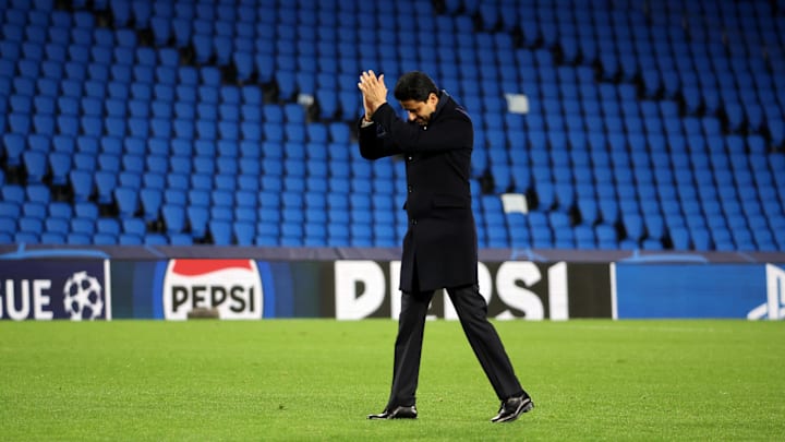 Nasser Al-Khelaifi sees a promising long-term project at PSG. / Xavier Laine/GettyImages