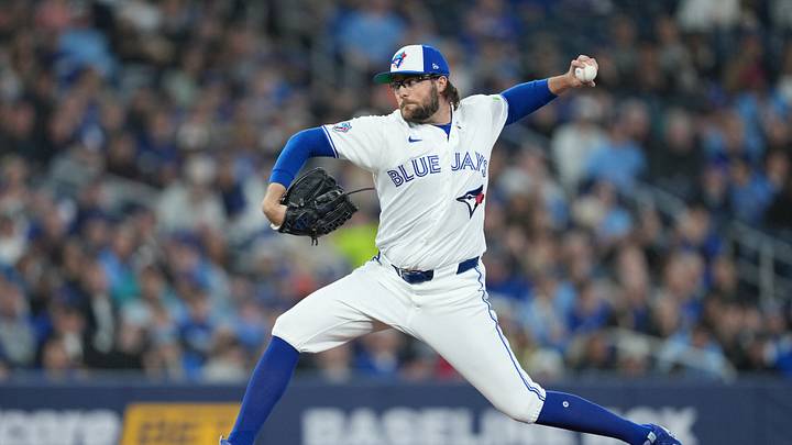 Apr 6, 2026; Toronto, Ontario, CAN; Toronto Blue Jays relief pitcher Josh Fleming (26) throws a pitch against the Los Angeles Dodgers during the third inning at Rogers Centre. Mandatory Credit: Nick Turchiaro-Imagn Images Apr 6, 2026; Toronto, Ontario, CAN; Toronto Blue Jays relief pitcher Josh Fleming (26) throws a pitch against the Los Angeles Dodgers during the third inning at Rogers Centre. Mandatory Credit: Nick Turchiaro-Imagn Images