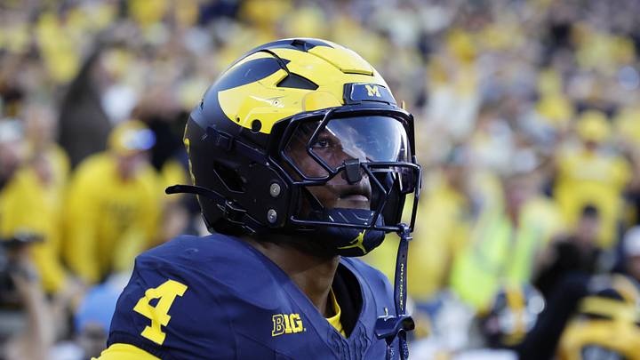 Sep 26, 2026; Ann Arbor, Michigan, USA; Michigan Wolverines linebacker Chase Taylor (4) reacts during the second half against the Iowa Hawkeyes at Michigan Stadium. Mandatory Credit: Rick Osentoski-Imagn Images Sep 26, 2026; Ann Arbor, Michigan, USA; Michigan Wolverines linebacker Chase Taylor (4) reacts during the second half against the Iowa Hawkeyes at Michigan Stadium. Mandatory Credit: Rick Osentoski-Imagn Images