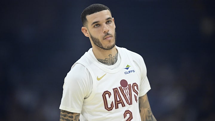 Cleveland Cavaliers guard Lonzo Ball got his first look at new Big Baller Brand basketball shoes on Sunday night.