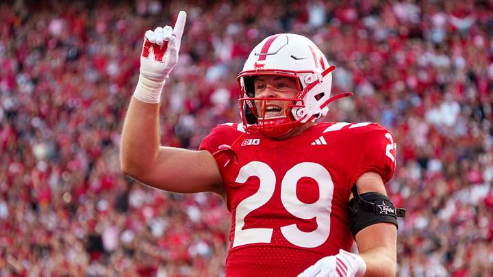 Nebraska Cornhuskers tight end Carter Nelson (29) celebrates after a touchdown against the Bowling Green Falcons during the second quarter at Memorial Stadium. Credit: Dylan Widger- Nebraska Cornhuskers tight end Carter Nelson (29) celebrates after a touchdown against the Bowling Green Falcons during the second quarter at Memorial Stadium. Credit: Dylan Widger-